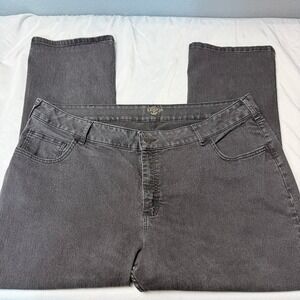 Riders by Lee Midrise Bootcut Jeans Gray Women's‎ Mom Sparkle Detail Size 24W P